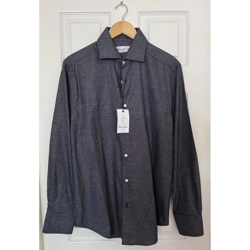 Robert Graham Shirt Men Small 15.5 Tailored Fit Troy Dress Button Up Long Sleeve